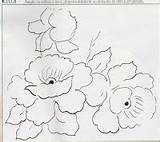 Risco Papoulas Para Pintar Tecido Pintura Flores Em Clever Flowers sketch template