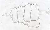 Fist Clenched sketch template