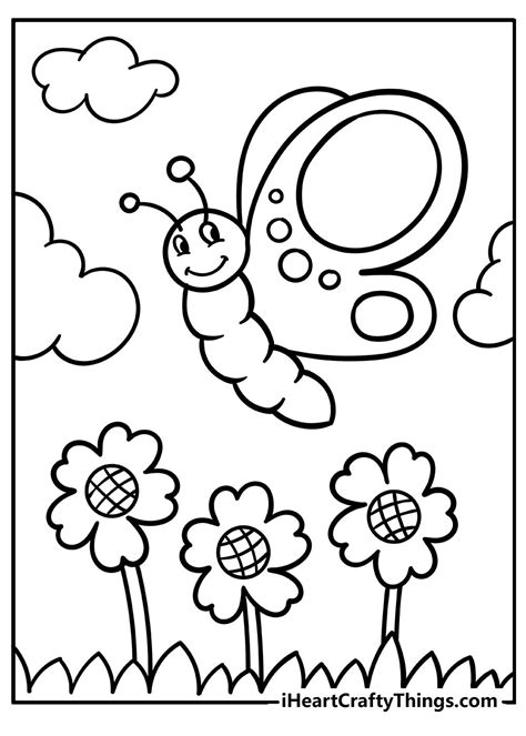 spring coloring pages easy coloring pages coloring sheets  kids