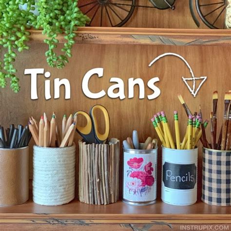 awesome ways  upcycle  tin  cheap easy