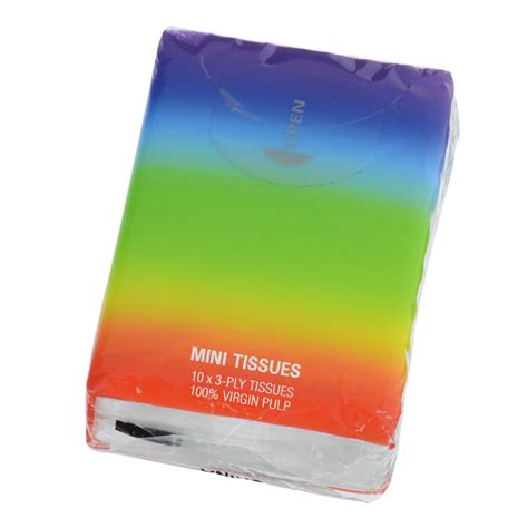 imprintcom small tissue packet rainbow  hr  rb hr