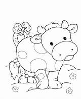 Coloring Pages Pig Printable Cow Flower Coloringpages1001 Kids Pigs Cute Book Sheets Para Colorir Desenhos Animais Cows Pattern Colouring Animal sketch template