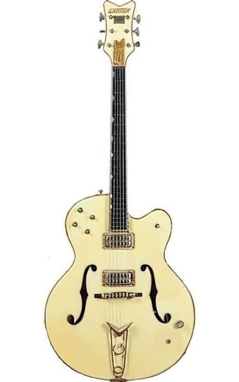 malcolm youngs  gretsch  white falcon ground guitar