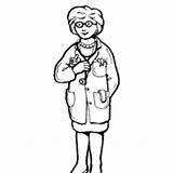 Doctor Coloring Woman Colouring Pages Surfnetkids Doctors Clipart Helpers Community sketch template