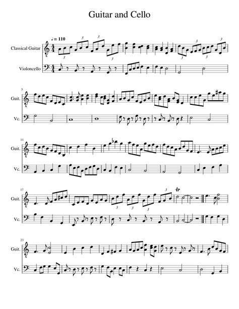 guitar  cello sheet   guitar cello      midi musescorecom