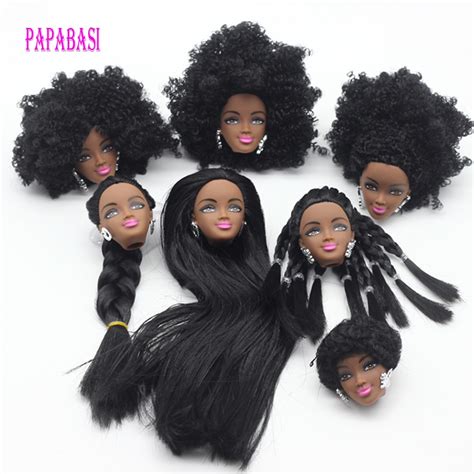 1pcs Black Doll Hair Head For Barbie Dolls As For Fr Dolls