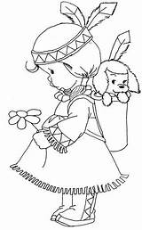 Coloring Pages Native American Girl Kids Indian Printable Puppy Colouring Indians Metis Kleurplaten Color Sheets Cute Books Book Little Children sketch template
