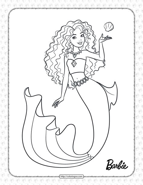 beautiful barbie mermaid coloring page barbie coloring pages mermaid