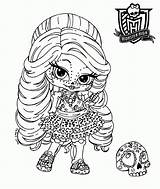 Monster High Baby Coloring Pages Books Last sketch template