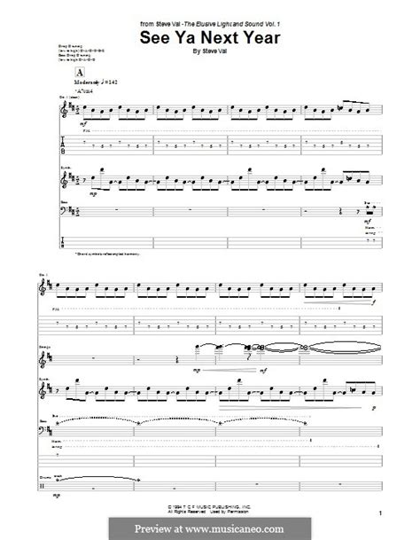 see ya next year by s vai sheet music on musicaneo