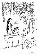 Pocahontas Coloring Grandmother Coloriages Nakoma Willows Stencil Warns Kocoum sketch template