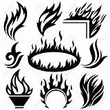 Flamme Feuer Llamas Tribales Stencils Fuego Clipartmag Tatoo 123rf Kritzelei sketch template