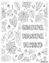 Gratitude Grateful Printable Thankful Inkhappi Thankfulness Colouring Blessings sketch template