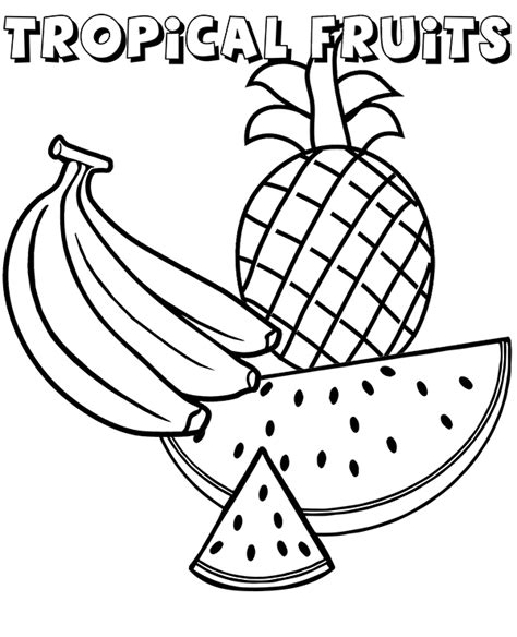 soulmuseumblog pineapple  watermelon coloring pages