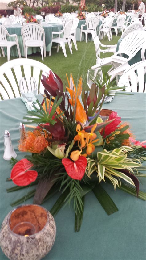 large tropical centerpiece arrangement  flowers  llc