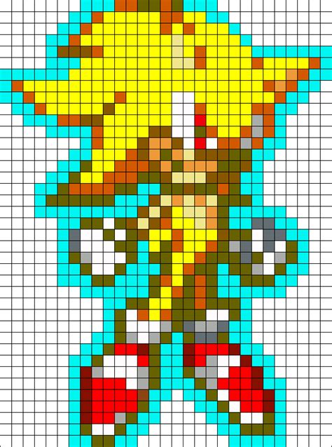 super sonic bead pattern pixel art easy pixel art pixel art grid