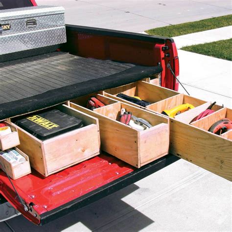 organizing hacks  cheapskates custom truck beds truck bed tool boxes truck bed storage