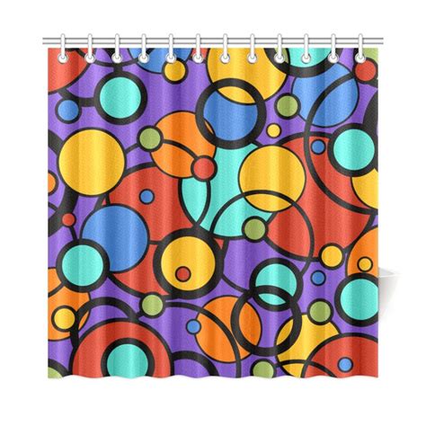 pop art colorful dot print shower curtain  juleez shower curtain