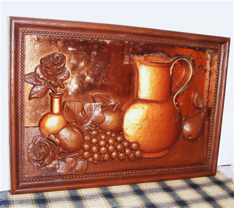 Retro Copper 3d Framed Art Kitchen Decor Vintage Home