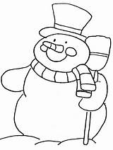 Snowman Coloring Pages Cute Printable Kids sketch template