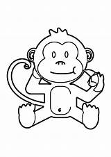 Coloring Monkey Pages Printable sketch template