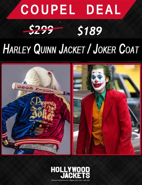 Halloween Couple Deal Harley Quinn Jacket And Joker Coat Hollywood