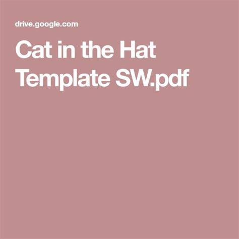 cat   hat template swpdf hat template template freebie hat crafts