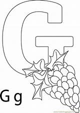 Coloring Letter Pages Preschool Grapes Printable Comments Coloringhome Library Clipart Popular sketch template