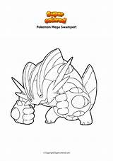 Pokemon Swampert Ausmalbild Supercolored sketch template