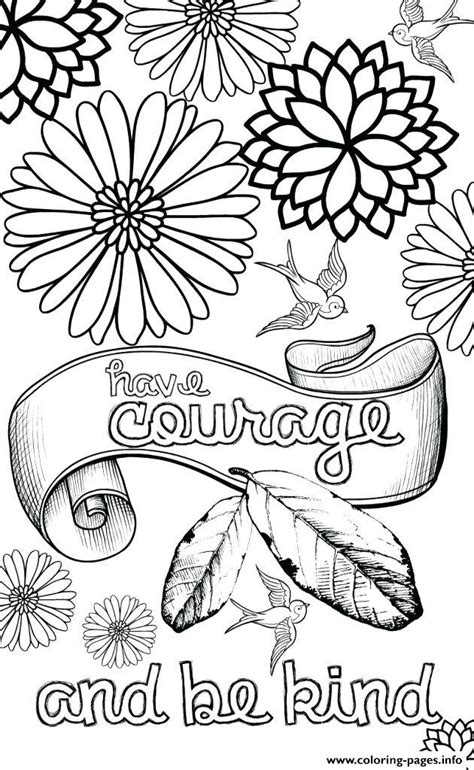 courage   kind  teens coloring page printable
