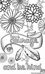Coloring Courage Teens Kind Pages Printable Book sketch template