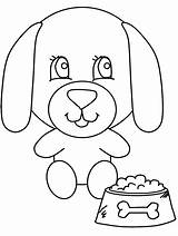 Coloring Dog Pages Dogs Food Animals Preschool Fill Sheets Colors Kids Printable Baby Puppy Animal Book Print Activities Coloringpagebook Cute sketch template