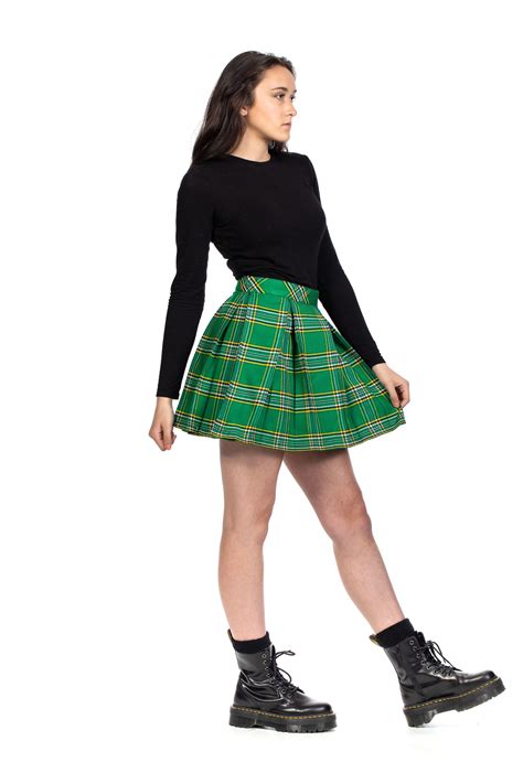 This Tartan Pleated Skirt Is Made From Acrylic Wool Fabric That Is