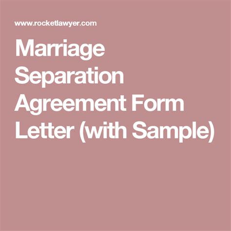 wife sample separation letter  spouse