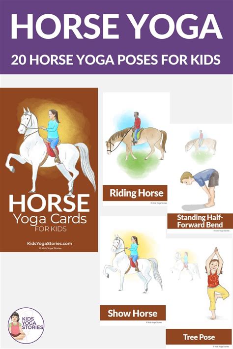 horse yoga cards  kids yoga cards yoga  kids kids cards