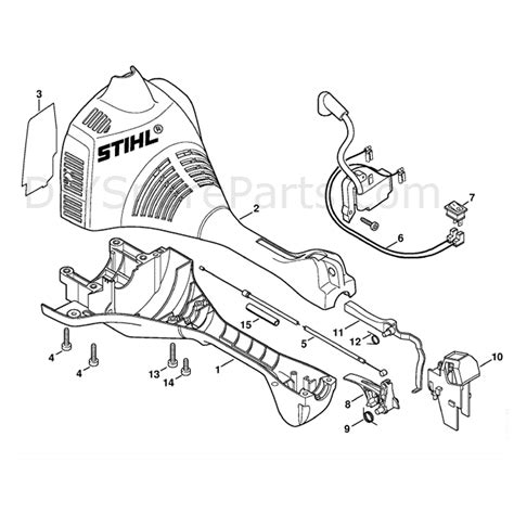 stihl km  rc  dz engine km  rc  dz parts diagram engine housing loop handle