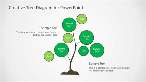 simple tree chart diagram design  powerpoint slidemodel