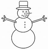 Bonecos Snowman sketch template
