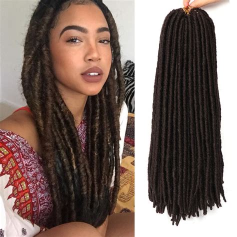 7 Packs Dreadlocs Faux Locs Hair Extensions Straight