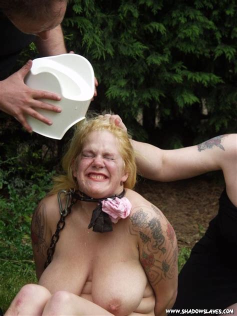 bizarre outdoor lesbian domination and humiliation of busty blonde slavegirl che pichunter
