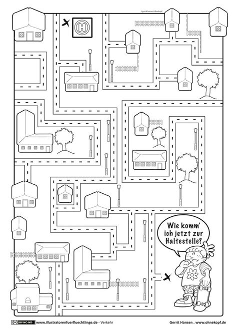 labyrinth verkehrserziehung grundschule