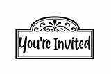 Invited Re Youre Svg Craft Fabrica Creative sketch template
