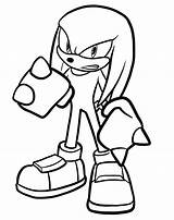 Sonic Coloring Hedgehog Knuckles Pages Echidna Printable Kids Amy Evil sketch template