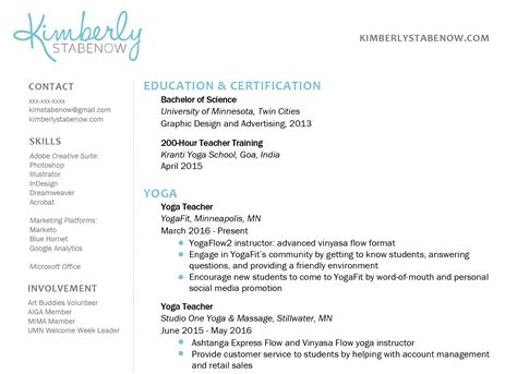 how to create the perfect yoga teacher resume the yoga nomads