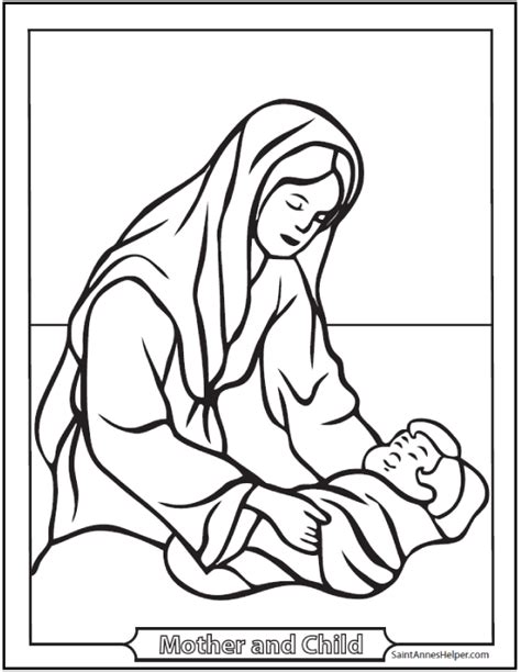 mothers day coloring pages religious marian feast day cards