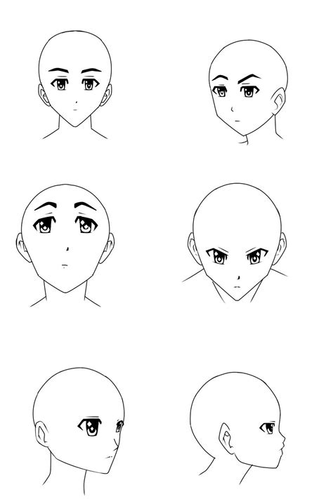 alguns rascunhos de rostos aprender  desenhar anime rascunho
