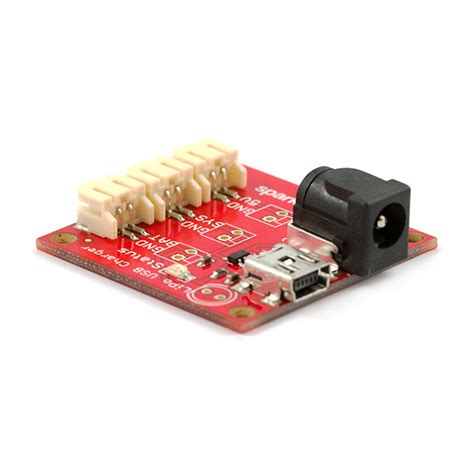 lipoly charger single cell   input prt  sparkfun electronics