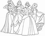 Princess Pages Coloring Pdf Getcolorings Printable Disney sketch template