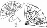 Coloring Pages Fan Chinese Japanese Japan Electric Color Fans Printable Coloriage Japon Drawing Getcolorings Clipart Therapy Cherry Japonais Print Library sketch template