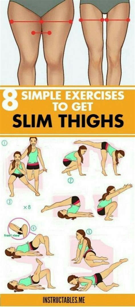 8 simple exercises to get slim thighs 😯 rutinas de entrenamiento